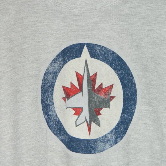 Adidas Authentic NHL Winnipeg Jets Classic “47” Gray Crewneck Sweatshirt Size L - Picture 5 of 12